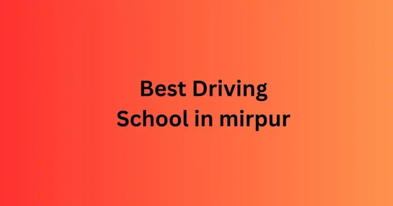 Best Driving School in mirpur