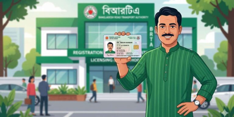 BRTA driving license smart card check online